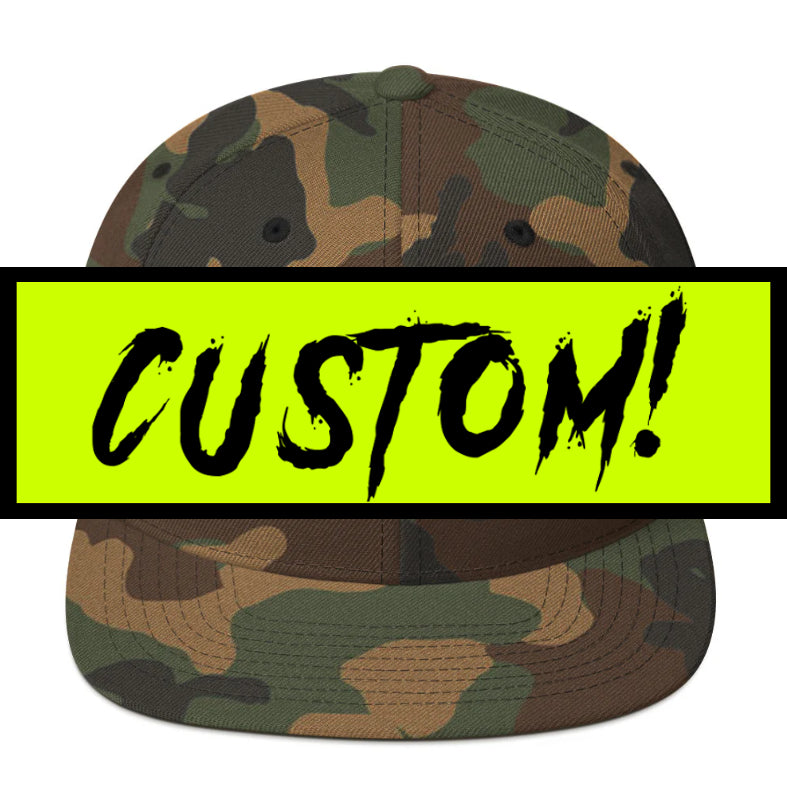 CUSTOM SNAPBACK HAT (CHOOSE ANY DESIGN/FONT)