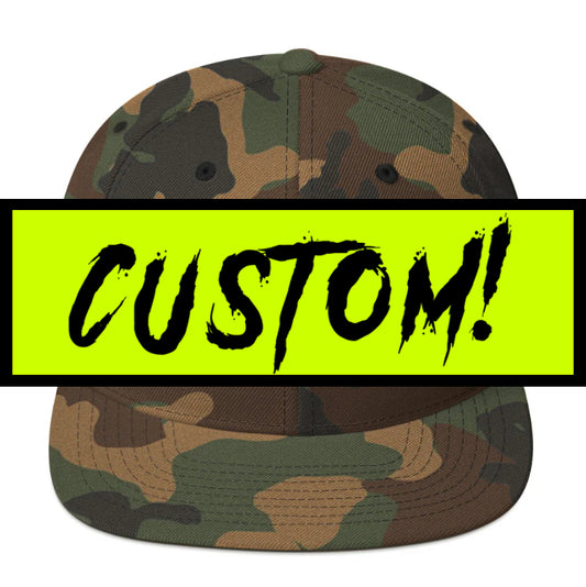 CUSTOM SNAPBACK HAT (CHOOSE ANY DESIGN/FONT)