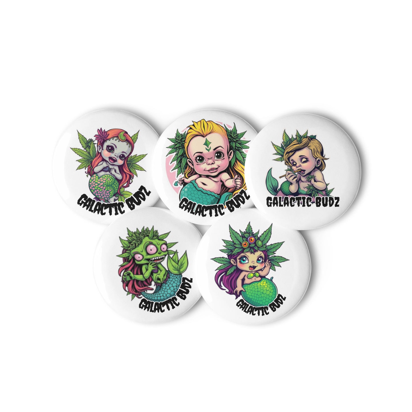 MERMONSTER PIN BUTTONS- SET 1
