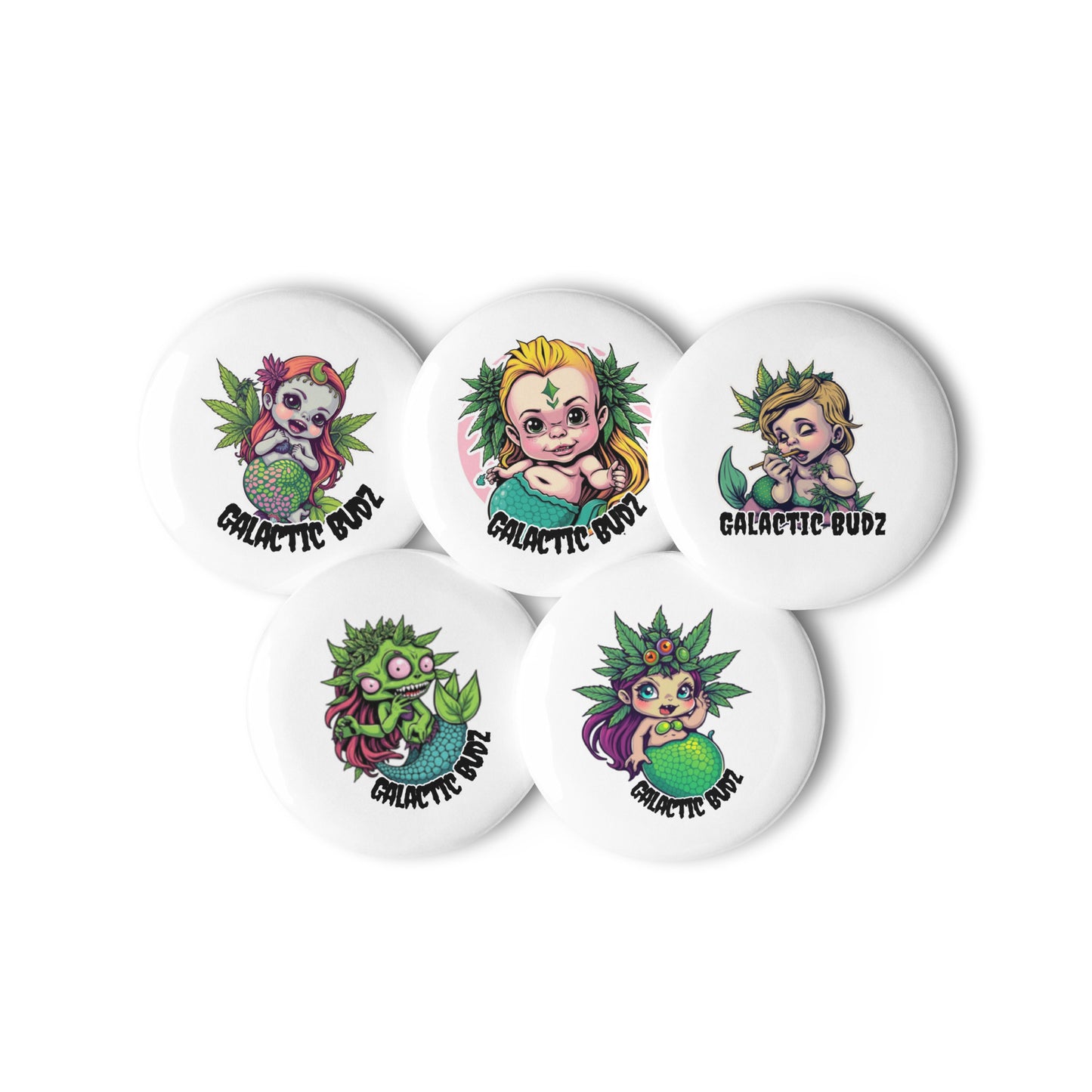MERMONSTER PIN BUTTONS- SET 1